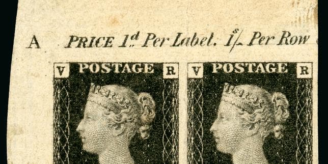 Marché du timbre : une rare paire du « Black Penny » à 105 000 euros