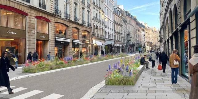 A Paris, au pied de l’Elysée, le commerce de luxe réaménage l’espace public
